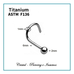 Nostril basico (disco plano - cono - bola - media bola) en Titanio Grado Implante ASTM-F136 - comprar online