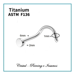 Nostril basico (disco plano - cono - bola - media bola) en Titanio Grado Implante ASTM-F136 - tienda online