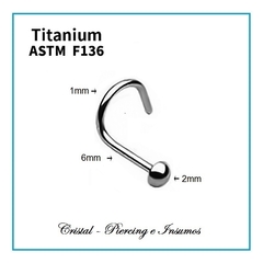 Nostril basico (disco plano - cono - bola - media bola) en Titanio Grado Implante ASTM-F136 en internet