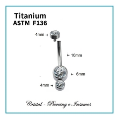 Ombligo multi zirconias y filigranas en Titanio Grado Implante ASTM-F136 - comprar online