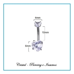 Ombligo Doble zirconia Engarzada chica Rosca Interna (Varios Modelos) en internet