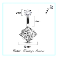 Imagen de Ombligo Doble zirconia Engarzada Rosca Interna (Varios Modelos)