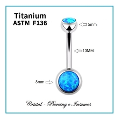 Ombligo opalo en Titanio Grado Implante ASTM-F136 - comprar online