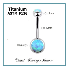 Ombligo opalo en Titanio Grado Implante ASTM-F136 en internet