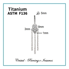 Ombligo colgante en Titanio Grado Implante ASTM-F136 en internet