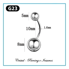 Ombligo basico de Titanio Rosca Externa - comprar online