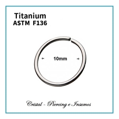 Argolla Sinfin en Titanio Grado Implante ASTM-F136 - Cristal