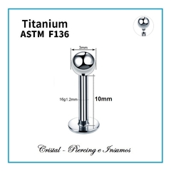 Labret Titanio Grado Implante ASTM-F136 - tienda online