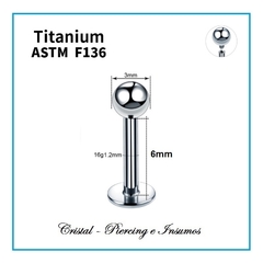 Labret Titanio Grado Implante ASTM-F136 en internet