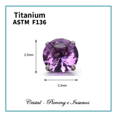 Top de piedra natural engarzado prong-set en Titanio Grado Implante ASTM-F136 - comprar online