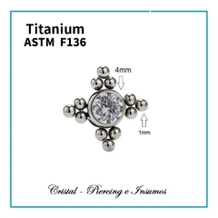 Top de zirconia y filigrana en Titanio Grado Implante ASTM-F136 - Cristal