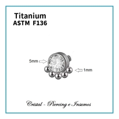 Top de zirconia y filigrana en Titanio Grado Implante ASTM-F136 (Varios modelo) - Cristal