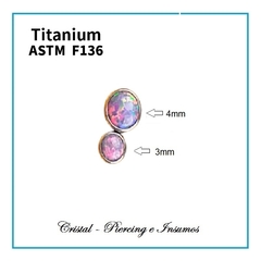 Top doble opalo en Titanio Grado Implante ASTM-F136 (varios colores) - Cristal