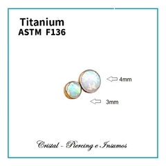 Top doble opalo en Titanio Grado Implante ASTM-F136 (varios colores) - tienda online