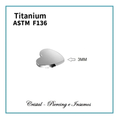 Top disco plano, corazon y rayo enTitanio Grado Implante ASTM-F136