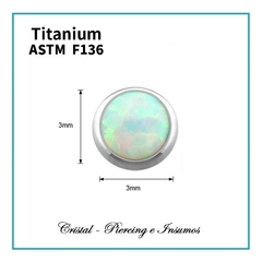 Top opalo (bezel set) en Titanio Grado Implante ASTM-F136 - tienda online