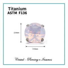 Top de piedra natural engarzado prong-set en Titanio Grado Implante ASTM-F136 - tienda online