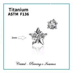 Top zirconias prong set formas en Titanio Grado Implante ASTM-F136 (varios modelos) - Cristal