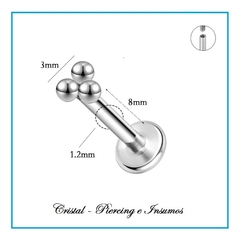 Labret Trinity Rosca Interna Titanio Grado Implante ASTM-F136 - comprar online