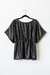 Blusa AZUL, Negro plateado