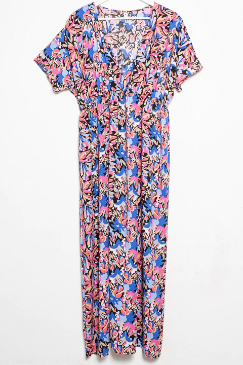 V724/A Vestido Fiona, Azul estampado