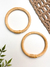 Alça Circular Rattan Marfim 13cm - Par
