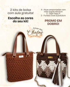 [Aniver das Chefas] 2 Kits de Bolsas com Aula Gratuita 20% OFF - comprar online