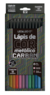 Lápis De Cor Carbon 12 Cores Metálicas Redondo - Leo&Leo
