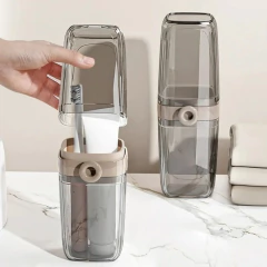 Estuche Viaje Porta Cepillo De Dientes Plástico Transparente - comprar online
