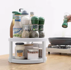 Bandeja Giratoria Doble 25cm Plato Organizador Cocina / Baño - comprar online