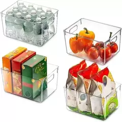 Organizador Contendor Multiuso/ Heladera Plástico Transparente Grande - tienda online