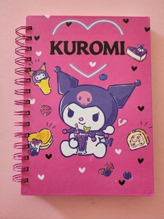 LIBRETA -CUADERNO TAPA DURA TAMAÑO FRANCESA KUROMI 100 HOJAS RAYAS-HELLO KITTY - Anantrade- My shop Kawaiii