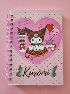 LIBRETA -CUADERNO TAPA DURA TAMAÑO FRANCESA KUROMI 100 HOJAS RAYAS-HELLO KITTY - comprar online
