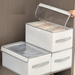 Organizador De Cajón Tela 9 Divisiones Con Tapa Toalla/jean - comprar online
