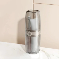 Estuche Viaje Porta Cepillo De Dientes Plástico Transparente