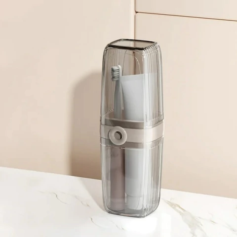 Estuche Viaje Porta Cepillo De Dientes Plástico Transparente