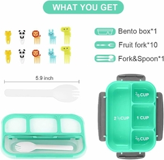 Vianda Hermética de 4 Divisiones + Cubierto Good Lunch 1300ml en internet