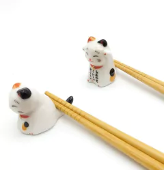 ........Adornos Maneki Neko ( Gato de la buena suerte) apoyo Palitos ( ohashi)
