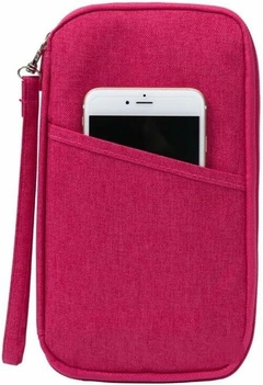Organizador Viaje Porta Pasaporte Documento Celular Tarjetas - tienda online