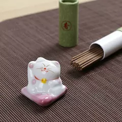 Porta Inciensos- Sahumerios Cerámica Importada Maneki Neko - tienda online