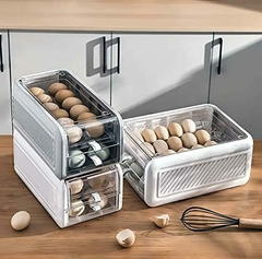 Contenedor Organizador para 24 huevos 2 pisos