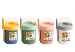 Contenedor Para Alimentos 2 en 1 + Salsero Tamaño S con Cuchara(560+230ML) - comprar online