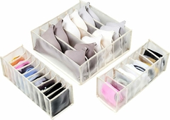 Set de 3 Organizadores De Cajón Divisiones Para Ropa Interior