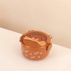 Lunchera -Vianda - Tapers Bear &Panda Cute + Tenedor - 1000ml - Anantrade- My shop Kawaiii