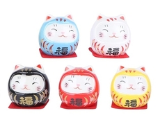 Set de 5 Neko-Daruma - comprar online