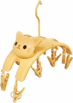 Tender Para Ropa En Forma Gatito + 10 Ganchos