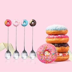 Mini Cucharitas Plateadas Postre Café 12cm - 6 unidades-
