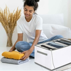Organizador De Cajón Tela 8 Divisiones Toalla/jean/pantalón/ - tienda online