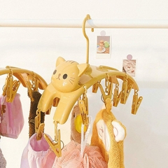 Tender Para Ropa En Forma Gatito + 10 Ganchos - tienda online