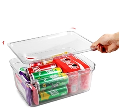 Contendor- Caja Organizadora Transparente Plástico con tapa Símil Acrílico - comprar online